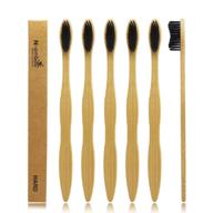 🎋 bamboo toothbrush pack of 6 - hard bristles for effective oral care logo