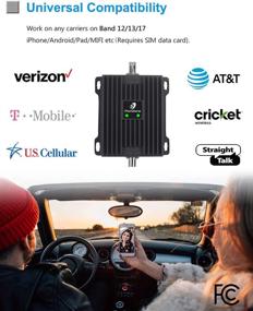 img 1 attached to 📶 Enhance Mobile Signal in Vehicle with Cell Phone Signal Booster for Car, RV, SUV, and Truck - Amplify LTE 4G Band 12/13/17 Data & Volte for AT&T Verizon