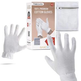 img 4 attached to 🧤 Moisturizing Gloves for Kids - XS Size (Please Verify Sizing) | Cotton Bedtime Gloves for Overnight | High-Quality Cosmetics Inspection Premium Cloth | Ideal for Eczema, Dry, Sensitive, Irritated Skin | Spa Therapy Wristband