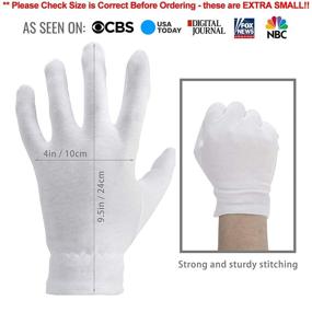 img 2 attached to 🧤 Moisturizing Gloves for Kids - XS Size (Please Verify Sizing) | Cotton Bedtime Gloves for Overnight | High-Quality Cosmetics Inspection Premium Cloth | Ideal for Eczema, Dry, Sensitive, Irritated Skin | Spa Therapy Wristband
