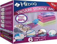 hibag xxl jumbo plus size space saver bags combo - moving 🛏️ & home storage (6j+), 35''x47'', ideal for bedding, comforters & extra large stuffed toys логотип