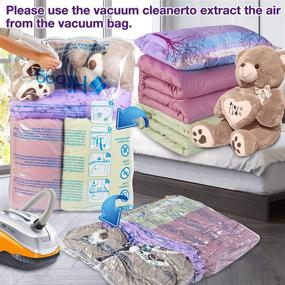 img 2 attached to HIBAG XXL Jumbo Plus Size Space Saver Bags Combo - Moving 🛏️ & Home Storage (6J+), 35''X47'', Ideal for Bedding, Comforters & Extra Large Stuffed Toys