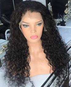 img 3 attached to Перевод на русский язык названия товара: "Накладные волосы Giannay Curly Lace Front для афроамериканских женщин с детскими волосками | Длинная волнистая синтетическая парикмахерская парик | Термостойкие волокна | 180% плотность | Моделируемые парики с естественным видом | 24 дюйма