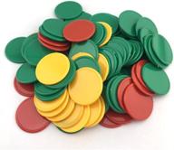 smartdealspro set of 100 1.5 inch plastic poker chips - counting counters in 3 colors логотип