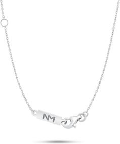 img 2 attached to 💎 Nicole Miller's Sterling Silver Necklace with 8mm Round Cut Gemstone - 18 inches