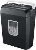 🔪 bonsaii c237-b 6-sheet cross cut paper shredder for home and office use, with credit card slot, portable handle design, and 3.4 gallons wastebasket logo