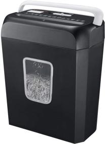 img 4 attached to 🔪 Bonsaii C237-B 6-Sheet Cross Cut Paper Shredder for Home and Office Use, with Credit Card Slot, Portable Handle Design, and 3.4 Gallons Wastebasket