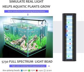 img 3 attached to 🐠 KASANMU Full Spectrum Fish Tank Light: Expandable Bracket, Ideal for 12-18 inch Aquariums