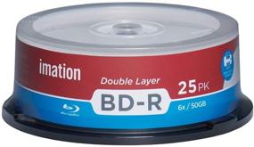 img 2 attached to 📀 25 пачек Imation BD-R DL 6X 50GB Белые болванки Blu-ray-дисков с двойным слоем, печатью чернил и упаковка в шпинделе