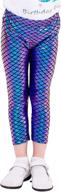 🧜 sparkle and swim: baby girls mermaid fish stretch long leggings tight pants logo