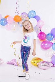 img 1 attached to 🧜 Sparkle and Swim: Baby Girls Mermaid Fish Stretch Long Leggings Tight Pants