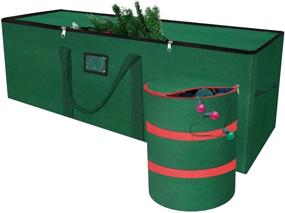 img 4 attached to Large Christmas Tree Storage Bag, Xmas 600D Oxford Waterproof Tree Containers - Fits up to 7.5 ft Artificial Tree, with Christmas Light Storage Bag - Protects from Dust, Moisture, Insect - Ideal for Decoration Storage