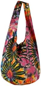 img 1 attached to 🌈 BTP Tie Dye Crossbody Bag Purse - Hippie Hobo Style, Bohemian Cotton, Colorful Firework Design