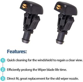img 3 attached to 🚗 Upgrade your 2004-2013 F150, 2009-2017 Ford Flex with this 2 PCS Spray Jet Kit Replacing 3W7Z17603AA Front Windshield Washer Nozzles