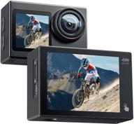 📷 4k 20mp dual screen action camera with wifi and sony sensor, waterproof up to 131 feet, touch screen, eis, remote control, 2 batteries + mounting kits logo