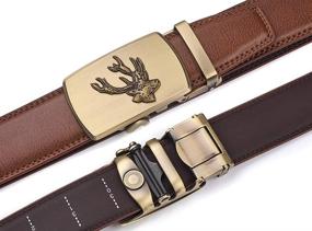 img 2 attached to 👔 Xhtang Buckle Automatic Ratchet Leather Men's Belt Accessory: A Must-Have for Style and Functionality!