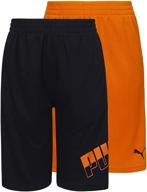 puma performance graphic black short for boys - clothing sets logo