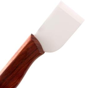 img 3 attached to Premium Ceramic Blade Leather Trimming Knife: Wood Handle, Flat Cutting Edge - Perfect Leather Craft DIY Tool