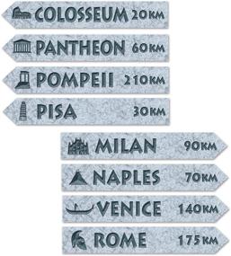 img 2 attached to Italian Theme Street Sign Cut Outs: Beistle 4 Piece Wall Italy Party Decorations, 3-3/4 by 23-3/4-Inch, Multicolor
