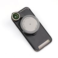 📷 ztylus 4-in-1 gunmetal revolver lens kit for iphone 7/8: super wide angle, macro, fisheye, cpl | protective case with enhanced phone camera for photo and video capture logo