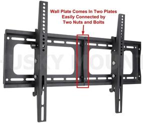 img 1 attached to 📺 Husky Mounts Tilting Bracket Wall Mount: Easy Install, Adjustable Tilt, Fits 32"-72" Flat Screens