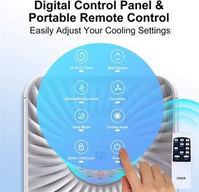 img 2 attached to 🆒 Portable Air Conditioner & Dehumidifier 8000 BTU - Quiet, 3-in-1 AC Unit with Remote Control, 24h-Timer - Ideal for Home, Basements, Bedrooms, Bathrooms, Closets - Includes Drainage Hose & Window Mount Exhaust Kit