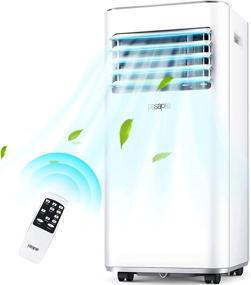 img 4 attached to 🆒 Portable Air Conditioner & Dehumidifier 8000 BTU - Quiet, 3-in-1 AC Unit with Remote Control, 24h-Timer - Ideal for Home, Basements, Bedrooms, Bathrooms, Closets - Includes Drainage Hose & Window Mount Exhaust Kit