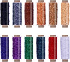 img 4 attached to ✂️ BUTUZE 660 Yards Leather Sewing Waxed Thread - 150D 55Yards Per Spool for Leather Craft DIY, Bookbinding, Shoe Repair, and Leather Sewing
