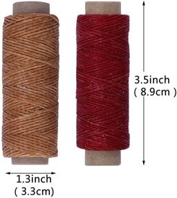 img 3 attached to ✂️ BUTUZE 660 Yards Leather Sewing Waxed Thread - 150D 55Yards Per Spool for Leather Craft DIY, Bookbinding, Shoe Repair, and Leather Sewing