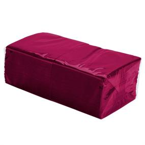 img 2 attached to 🍷 Perfectware 2 Ply Burgundy-200: Premium Burgundy Beverage Napkins (200 ct)"