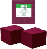 🍷 perfectware 2 ply burgundy-200: premium burgundy beverage napkins (200 ct)" logo