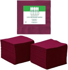 img 4 attached to 🍷 Perfectware 2 Ply Burgundy-200: Premium Burgundy Beverage Napkins (200 ct)"