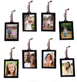 img 4 attached to 🖼️ Enhance Your Décor with Klikel Hanging Picture Frame Ornaments - Set of 8 2x3 Hanging Photo Frame