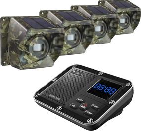 img 4 attached to 🔔 Solar Driveway Alarm Wireless Outdoor Motion Sensor & Detector Driveway Alert System - 1800ft Range, Rechargeable Battery, Weatherproof, Mute Mode (1&4-Camouflage)