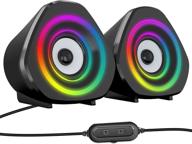 🔊 nijoo rgb mini gaming speaker 2.0 - desktop pc speakers usb powered for gaming pc, laptop, tablets, cellphone, mp3 logo