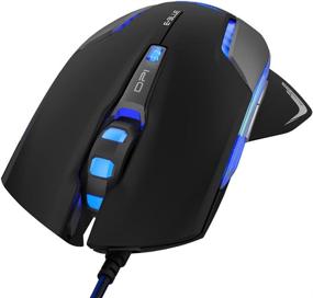 img 1 attached to 🖱️ E-Blue Mazer II EMS600 2500 DPI Optical USB Wired Gaming Mouse with Blue LED - Caps Plus EMS600BKAA-NU