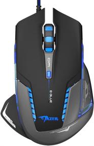 img 4 attached to 🖱️ E-Blue Mazer II EMS600 2500 DPI Optical USB Wired Gaming Mouse with Blue LED - Caps Plus EMS600BKAA-NU