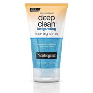 💦 neutrogena deep clean invigorating foaming facial scrub: cooling & exfoliating gel face wash, 4.2 fl. oz logo