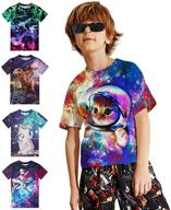 👕 vibrant athletic homewear for boys: printed vacation clothing logo