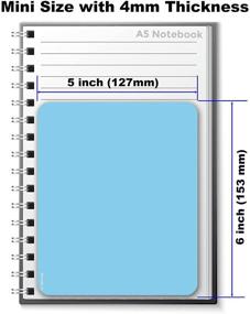 img 3 attached to 🖱️ Небольшая мышь Eranova плитка: портативный 5x6 дюймов, ультра-толстая нескользящая основа, небесно-голубой - идеально для ноутбука, беспроводной мыши, путешествий и офиса.