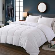 🌬️ decroom white comforter: all-season twin size down alternative quilted duvet insert with moisture-wicking treatment - light weight and soft logo