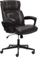 🪑 serta hannah microfiber office chair with headrest pillow, adjustable ergonomic lumbar support, soft fabric and bonded leather, in black logo