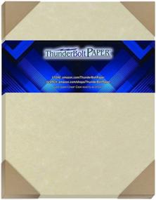 img 4 attached to 📜 100 Natural Parchment 60# Text (24# Bond) Paper Sheets - Standard Letter & Flyer Size (8.5 X 11 Inches) - Vintage Colored Old Parchment Semblance, Ideal for Crafts & Invitations