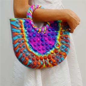 img 2 attached to 👜 New Fidgets Pop Bag: A Fun and Functional Pop Bubble Sensory Toy Handbag for Stress Relief - Ideal Gift for Girls, Women, and Kids!
