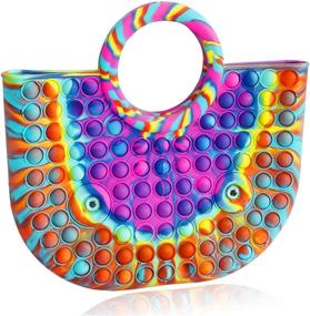 img 4 attached to 👜 New Fidgets Pop Bag: A Fun and Functional Pop Bubble Sensory Toy Handbag for Stress Relief - Ideal Gift for Girls, Women, and Kids!