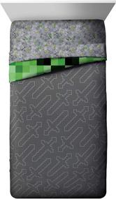 img 2 attached to Ultimate Minecraft Creeper Bed Set: Official 4-Piece Twin Bedding by Jay Franco