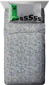 img 1 attached to Ultimate Minecraft Creeper Bed Set: Official 4-Piece Twin Bedding by Jay Franco