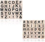 🔠 juvale wood rubber stamps - alphabet, upper & lowercase letters + symbols (60 pieces) logo