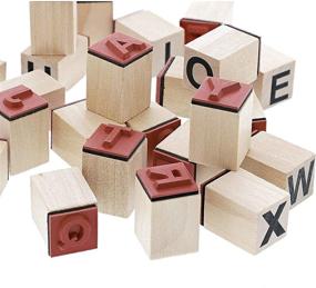 img 2 attached to 🔠 Juvale Wood Rubber Stamps - Alphabet, Upper & Lowercase Letters + Symbols (60 Pieces)