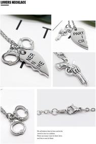 img 2 attached to JRXOO Best Friend Set For 2 - Partner In 👯 Crime Necklace - BFF Necklace for Best Friend - Sister Jewelry